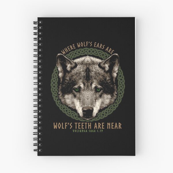 Item preview, Where Wolf's Ears Are, Wolf's Teeth Are Near, Norse Viking Proverb, Volsunga Saga, Viking Gift designed and sold by Proverbial Wisdom Design.