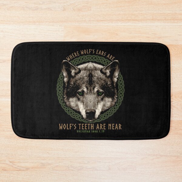 Item preview, Where Wolf's Ears Are, Wolf's Teeth Are Near, Norse Viking Proverb, Volsunga Saga, Viking Gift designed and sold by Proverbial Wisdom Design.