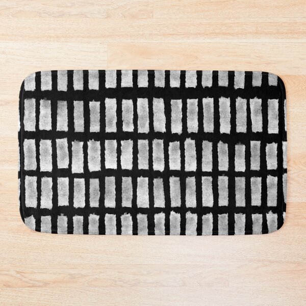 Item preview, White Grid on Black, Brush Strokes  designed and sold by OneThreeSix.