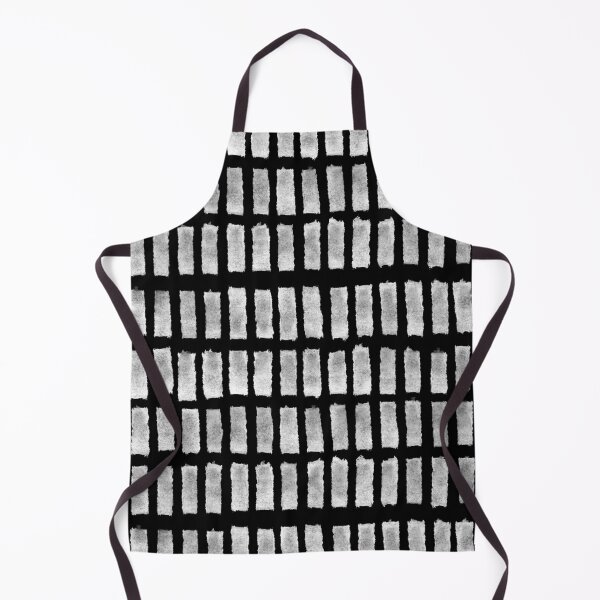 Item preview, White Grid on Black, Brush Strokes designed and sold by OneThreeSix.