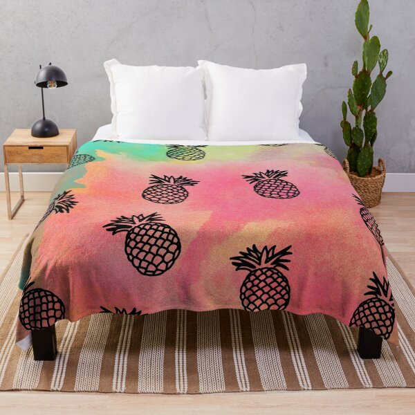 Item preview, Tropical Watercolor Tapestry with Pattern of Pineapples designed and sold by Greenbaby.