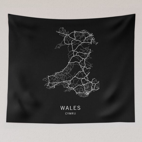 Item preview, Wales Road Map designed and sold by clarkstpress.