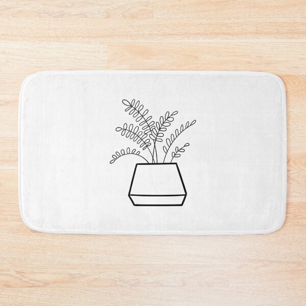 Item preview, Lemon Button Fern House Plant - Black and White Line Art designed and sold by DesignLabMedia.