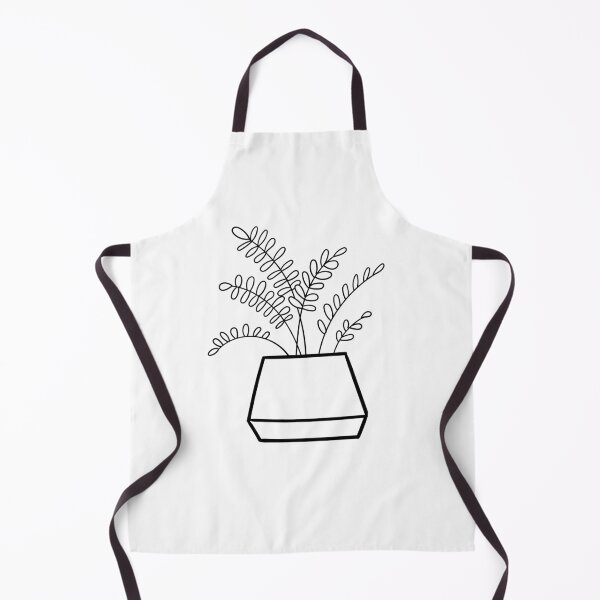 Item preview, Lemon Button Fern House Plant - Black and White Line Art designed and sold by DesignLabMedia.