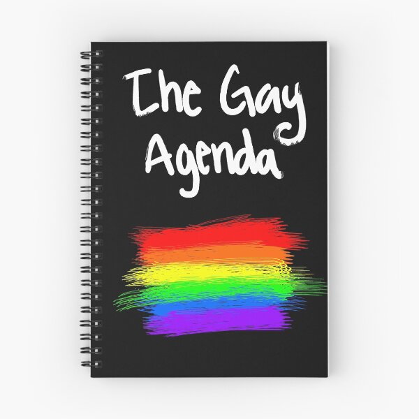 Item preview, The Gay Agenda Notebook designed and sold by MythicalPride.