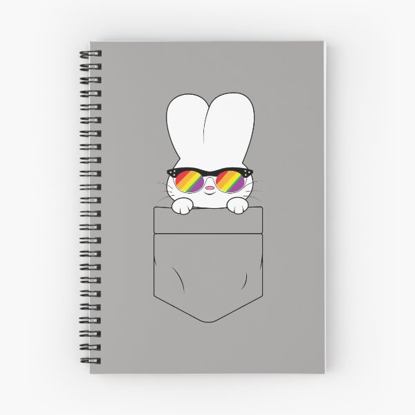 Item preview, Bunny With Rainbow  Glasses in a Pocket designed and sold by designandclouds.