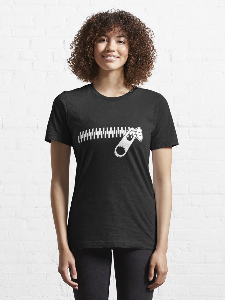Metallic Zipper Print T-Shirt - Women - Ready-to-Wear
