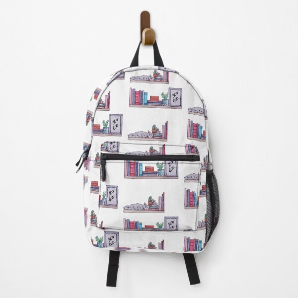 Item preview, Watercolor Library Lovers Bookshelf with cat books It's lit designed and sold by Jessfm.