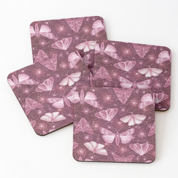 Item preview, Night moths seamless pattern on purple brown. Wild life. designed and sold by Yulia Chepurova.