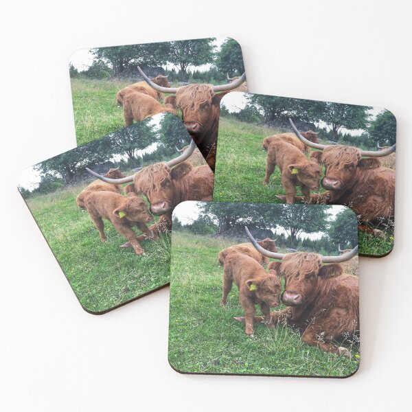 Item preview, Scottish Highland Cattle Cow and Calf 2464 designed and sold by SaarelaHighland.
