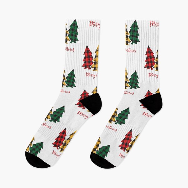Item preview, Plaid Trees Merry Christmas designed and sold by OrnamentallyYou.