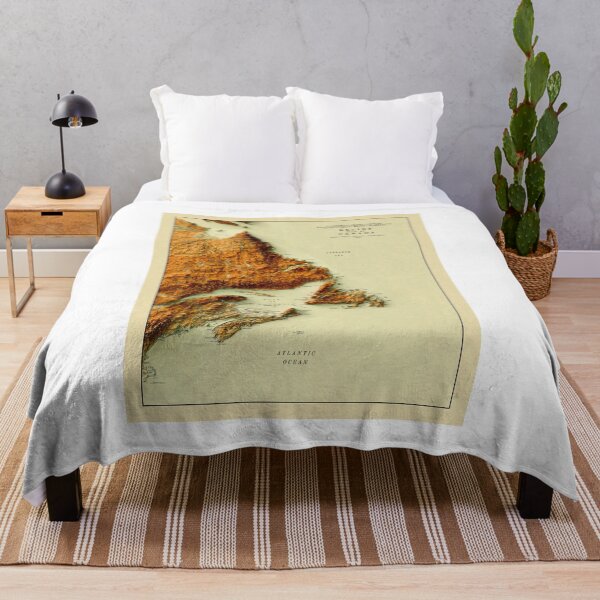 Item preview, 1904 Atlantic Canada Relief Map 3D digitally-rendered designed and sold by ThinkAboutMaps.