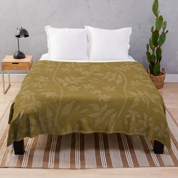 Item preview, Star Jasmine creeper on dusty yellow - tone on tone designed and sold by misentangled.