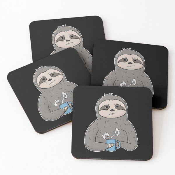 Item preview, Grumpy Sloth with Coffee Morning Grouch designed and sold by Mesyo.