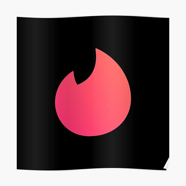 Tinder Logo Posters For Sale Redbubble