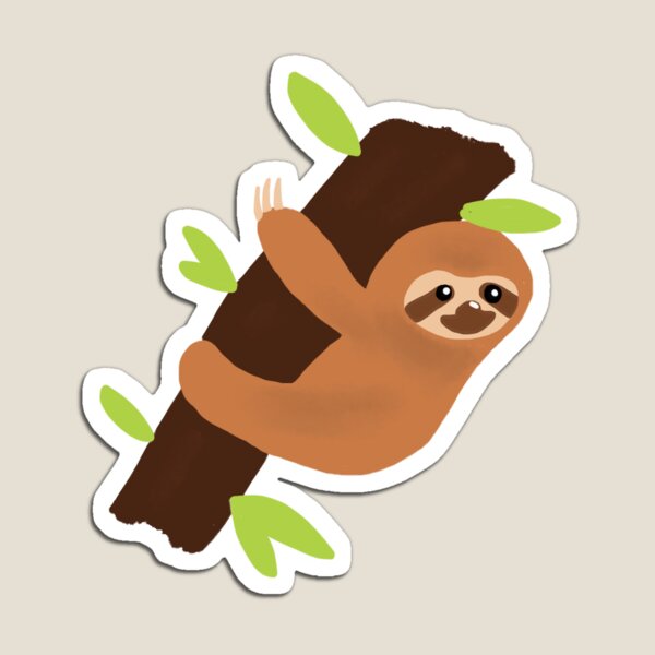 Item preview, Cute Sloth Hanging from Branch designed and sold by JackJackCrafts.