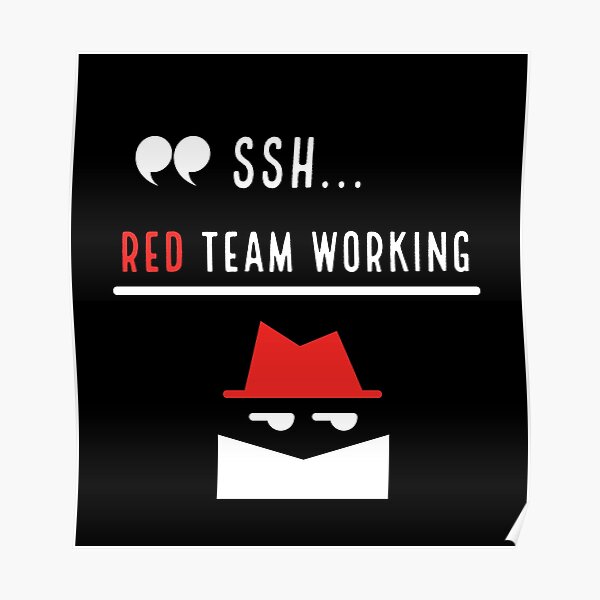 Cyber Security Red Team working Poster