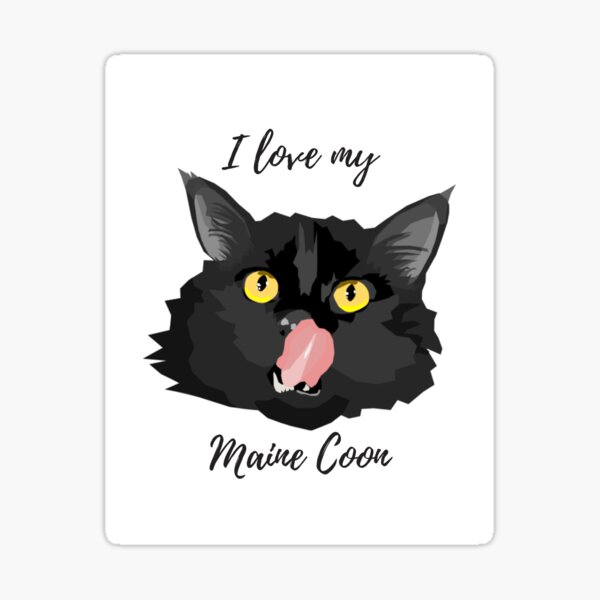 I Love My Maine Coon Sticker