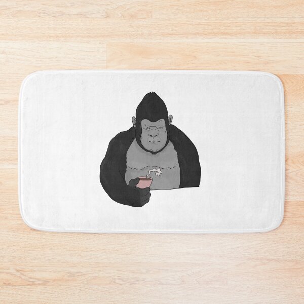 Item preview, Grumpy Gorilla Ape with Coffee Morning Grouch designed and sold by Mesyo.