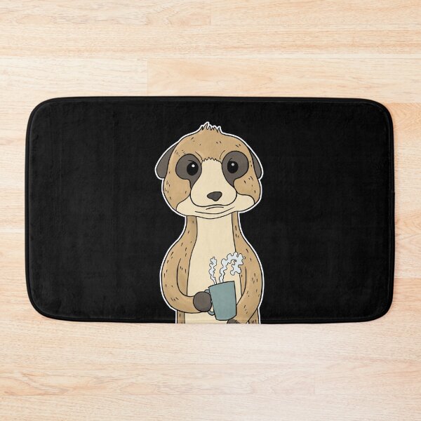 Item preview, Grumpy Meerkat with Coffee Morning Grouch designed and sold by Mesyo.