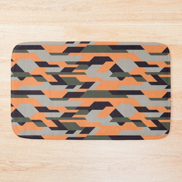 Item preview, Geometric Orange Camo Print designed and sold by TopTrendNow.