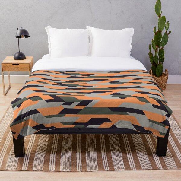 Artikelvorschau, Geometrischer orangefarbener Camo-Druck entworfen und verkauft von TopTrendNow.