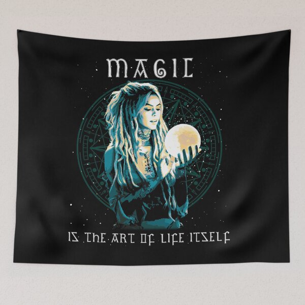 Aperçu de l'œuvre La magie est l’art de la vie elle-même, Crowley, Magie, Sorcellerie, Conception occulte, Wiccan, Cadeau occulte créée et vendue par Proverbial Wisdom Design.