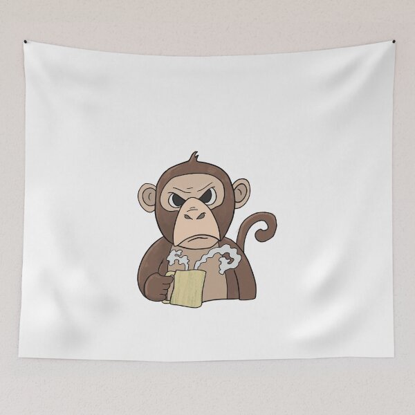 Item preview, Grumpy little monkey with Coffee Morning Grouch designed and sold by Mesyo.