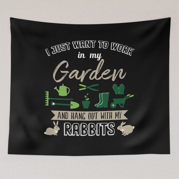 Item preview, Garden & Rabbit / Bunny Gardener with Bunny Gift designed and sold by Lenny Stahl.