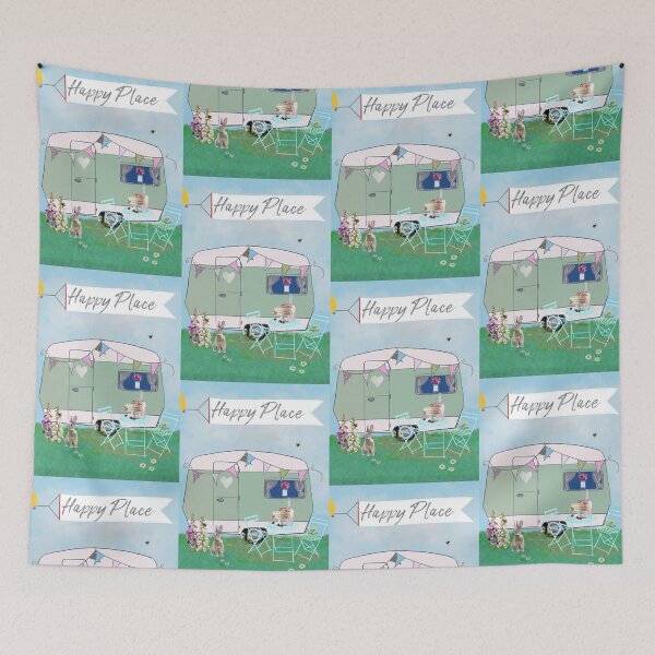 Item preview, Vintage caravan ‘Happy Place’ designed and sold by Leatextileart.
