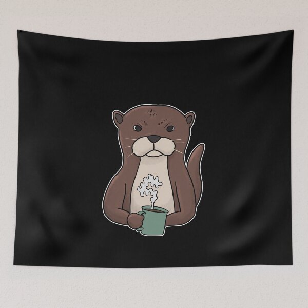 Item preview, Grumpy Otter with Coffee Morning Grouch designed and sold by Mesyo.