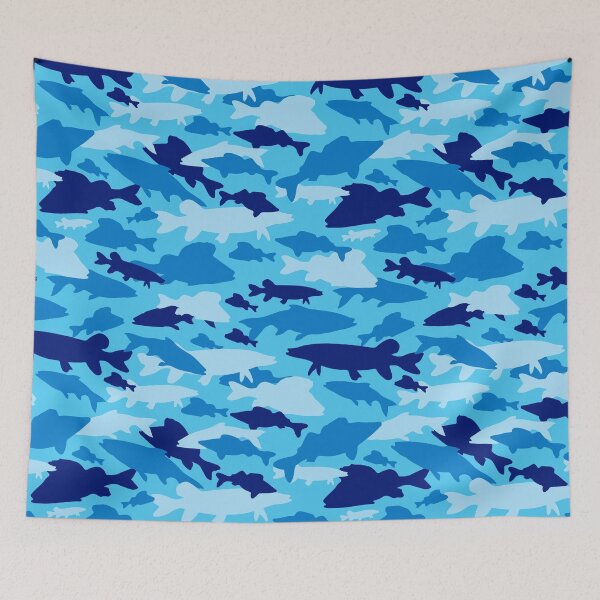 Item preview,  Blue Fish Camo Print designed and sold by TopTrendNow.