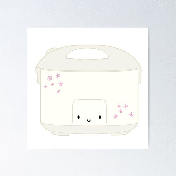 Cute Funny Rice Cooker Must Have Kitchen Appliance Poster for Sale by  ultra-cute