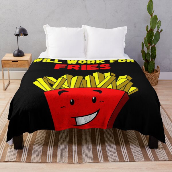Item preview, Will work for fries fun shirt design smiley fries designed and sold by odrito.
