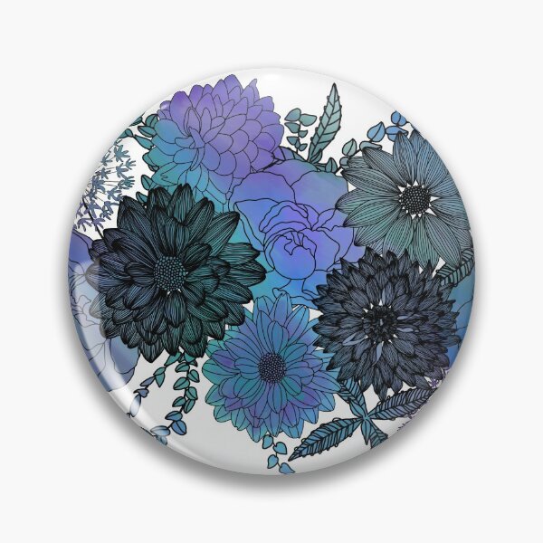Aperçu de l'œuvre Motif de peinture violet et bleu mélange de fleurs et de feuilles créée et vendue par SheelaSheek.