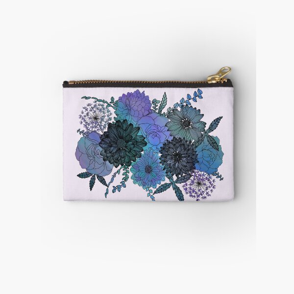 Item preview, Floral and Leaf Medley Purple & Blue Paintery Design designed and sold by SheelaSheek.
