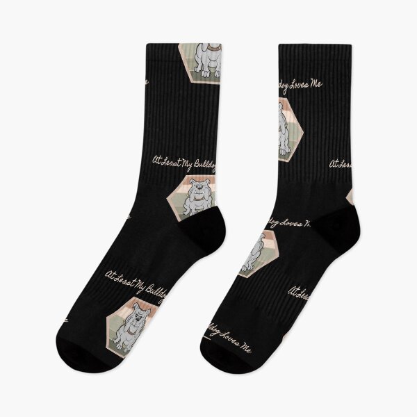 Item preview, At Least My Bulldog Loves Me Funny Dog Lovers Gift For Womes And Mens designed and sold by pedrored369.