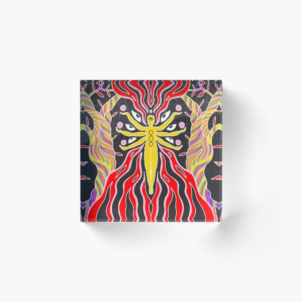 third eye UV blacklight active fluorescent psychedelic tapestry wall hanging decoration, led psychedelic tapestry Acrylic Block