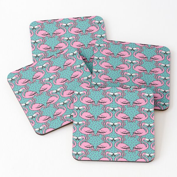 Artikelvorschau, 80s Deco Memphis Flamingo Pattern 221 entworfen und verkauft von tonymagnerart.