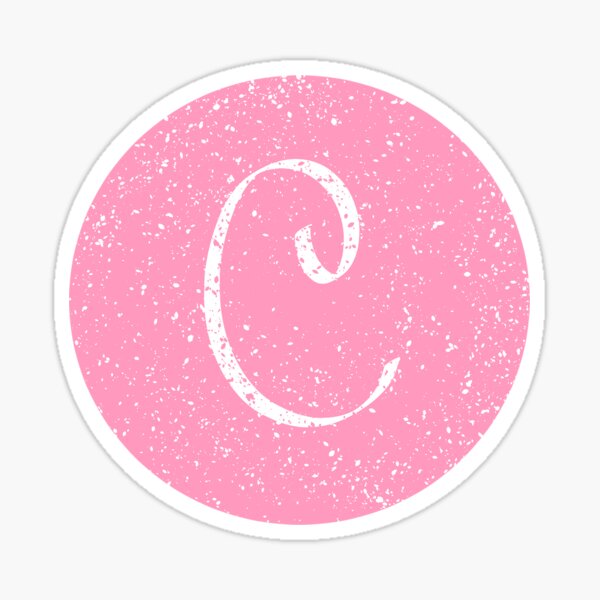 Pink Letter H Sticker for Sale by GreenAmaryllis