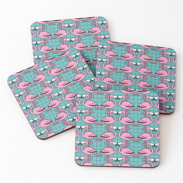 Artikelvorschau, 80s Deco Memphis Flamingo Pattern 223 entworfen und verkauft von tonymagnerart.