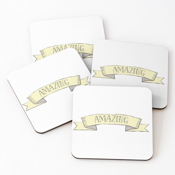 Item preview, Amazing on a yellow banner designed and sold by StickersbyVW.