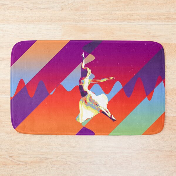 Aperçu de l'œuvre Danseuse contemporaine bondissante à bras ouverts - art moderne vibrant et élégant créée et vendue par MintGubbins.