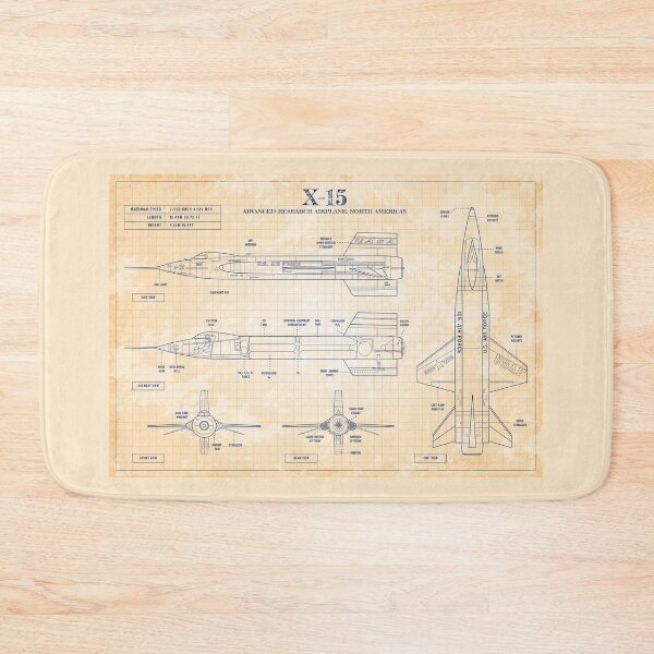 Item preview, X-15. NASA Advanced Research Airplane (Old Paper Grid) designed and sold by BGALAXY.