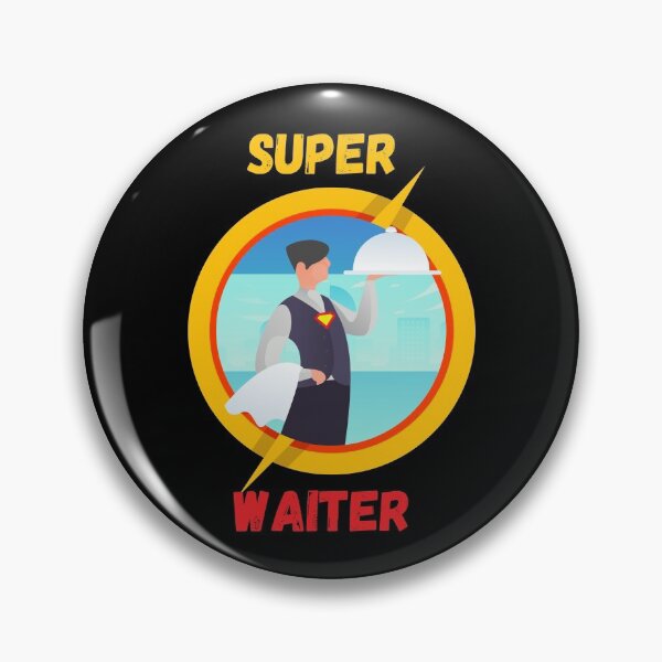 Item preview, super waiter - funny Waiter Superhero designed and sold by Izemiro.