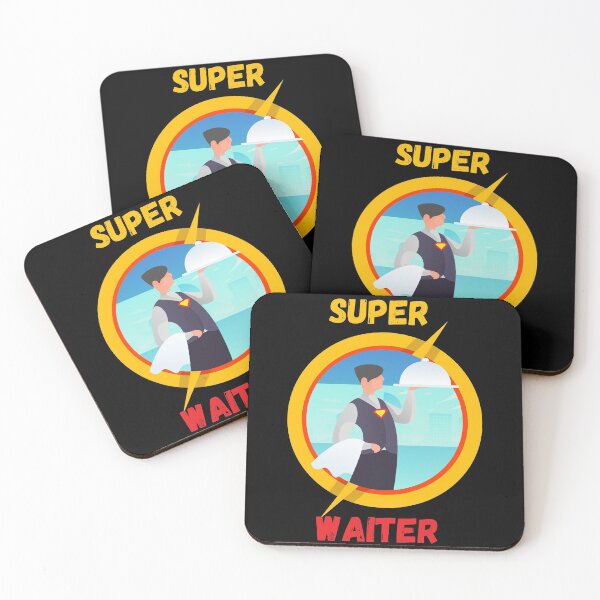 Item preview, super waiter - funny Waiter Superhero designed and sold by Izemiro.