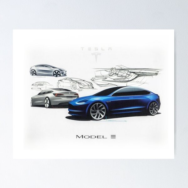 Item preview, TESLA.MODEL3.SKETCH designed and sold by stephylee88.