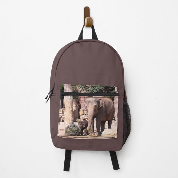 Item preview, Mama elephant and child elephant. Happy elephant family. Zoo. Leipzig. Germany. designed and sold by UnsereWelt.