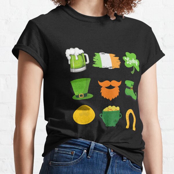  Camiseta de manga larga para hombre, camisa del día de San  Patricio para hombre, camisetas del día de Paddy verde, camisas de trébol  con gráficos, Negro, L : Ropa, Zapatos y
