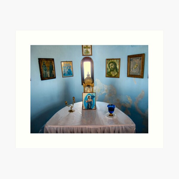 Item preview, A SMALL ALTAR IN A SMALL GREEK CHURCH. designed and sold by ronsaunders47.